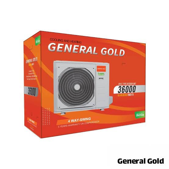 کولر گازی ایستاده جنرال گلد ۳۶۰۰۰ دوفن تکفاز مدل GG-MF36000D NORD T3 | سرد و گرم | کمپرسور T3