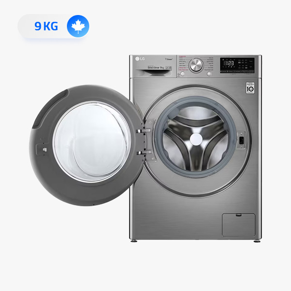 ماشین لباسشویی R5 نقره‌ای با طراحی مدرن