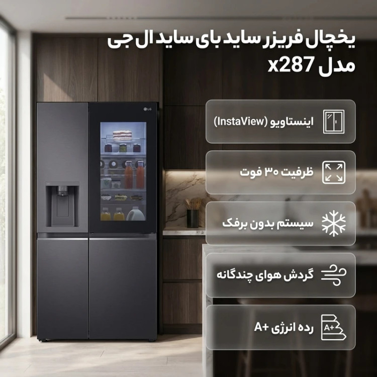 یخچال ساید X287 دودی